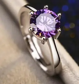 

free shipping 1pcs S950 silver ring with zircon pure silver ring adjustable for women