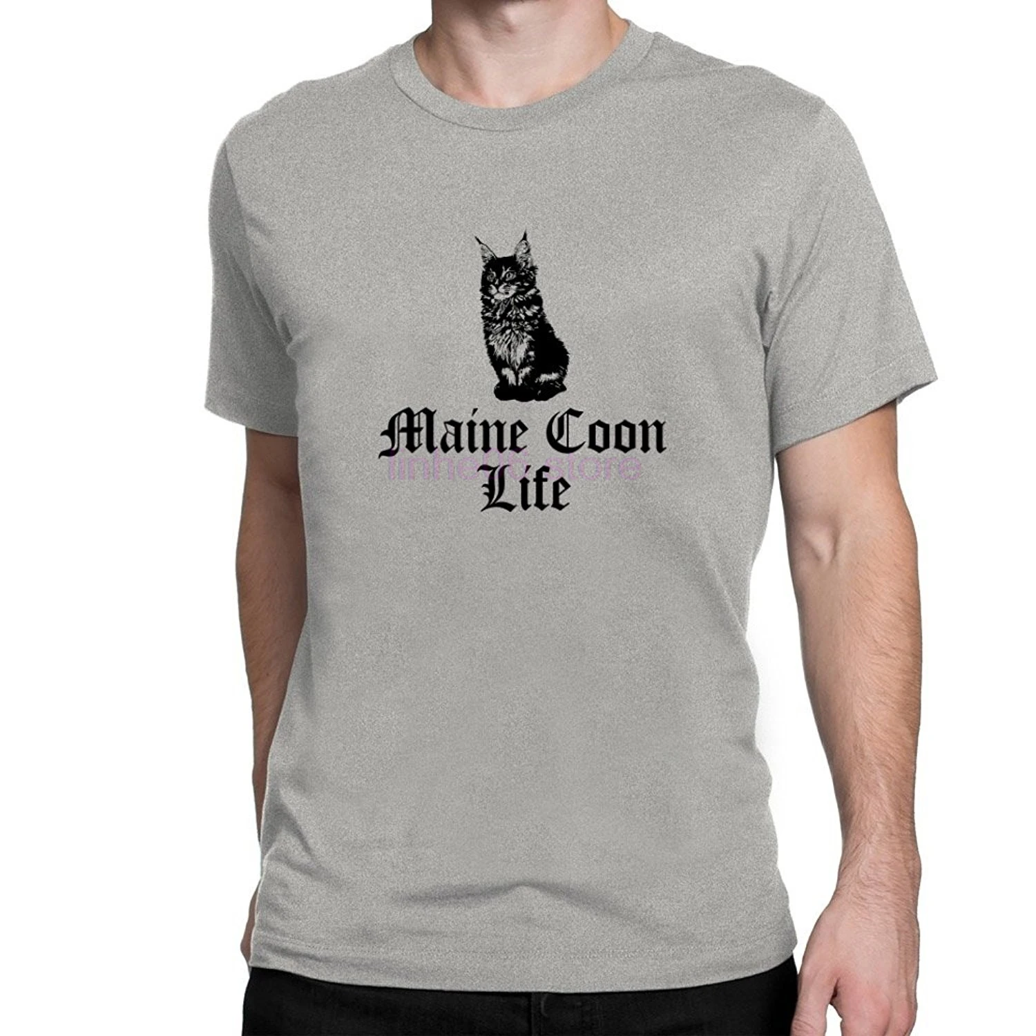 

GILDAN Short Sleeves New Fashion T-shirt Men Clothing Maine Coon Life T-shirt