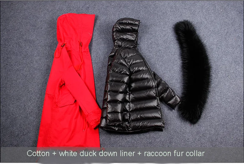 Зимняя куртка, Женское пальто с натуральным мехом, длинная парка, серебристая парка, натуральный мех енота, утиный пух, пальто, Толстая теплая верхняя одежда, Топ бренд