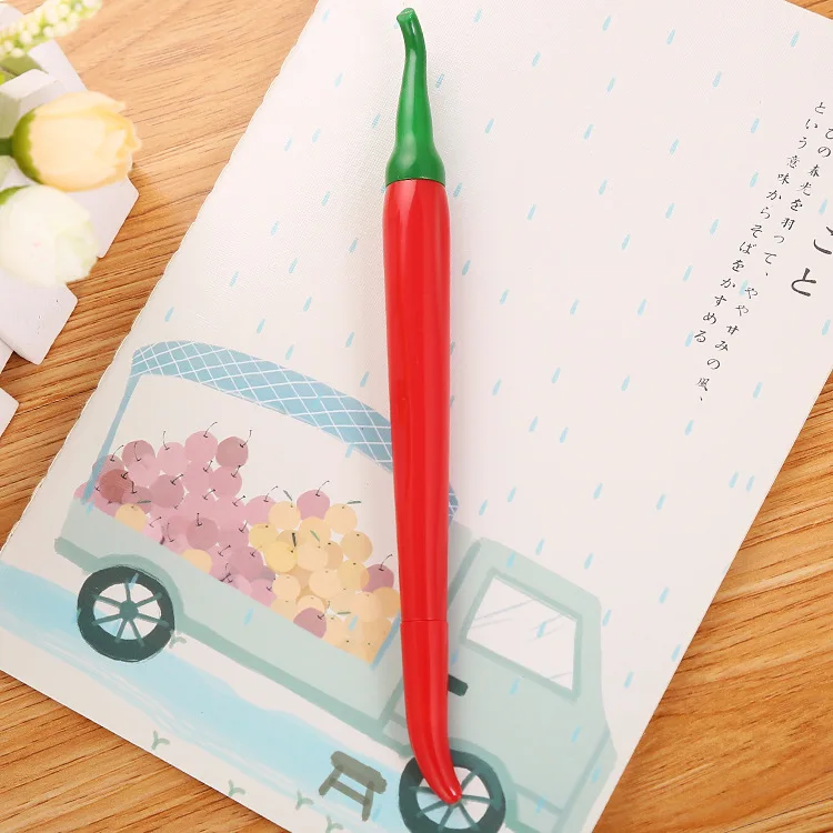 Creative Chili Gel Pen for writing Cute 0.5mm black ink Neutral Pen School Office Supplies Promotional Gift - Цвет: 1