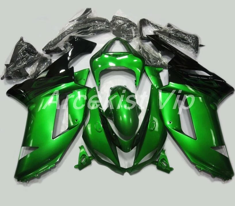 

4Gifts New Abs Fairings Kit Fit for kawasaki Ninja ZX6R 636 2007 2008 07 08 6R ZX-6R Bodywork set Free Custom green black