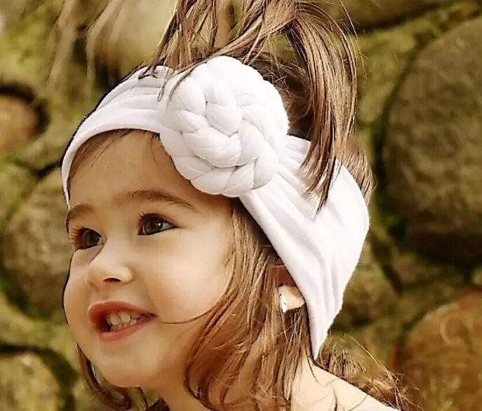 

MengNa Infant Round Knot bows Headband Cotton Turban Headband Baby Girls Hair Bow Headbands Children Hair Accessories 30pcs/lot