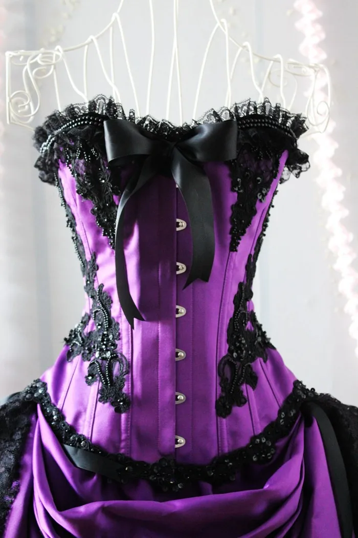 Short Purple Prom Dresses Purple Corset Dress For Graduation 2014 (3)
