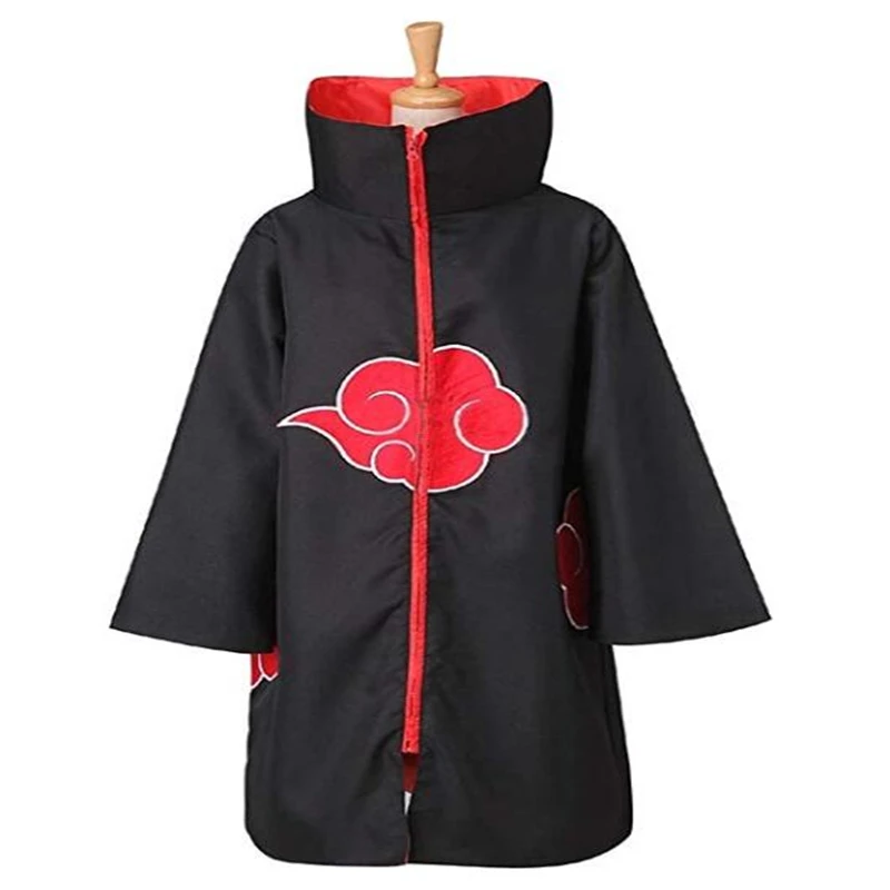 

Hot Sale Anime Naruto Akatsuki /Uchiha Itachi Costume Cosplay Cloak Cape Halloween Christmas Party Clothing