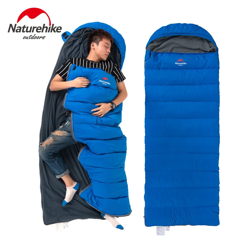 

NH winter outdoor sleeping bag camping thickener warm eiderdown sleeping bag ultra portable Adult sleeping bags with the cap