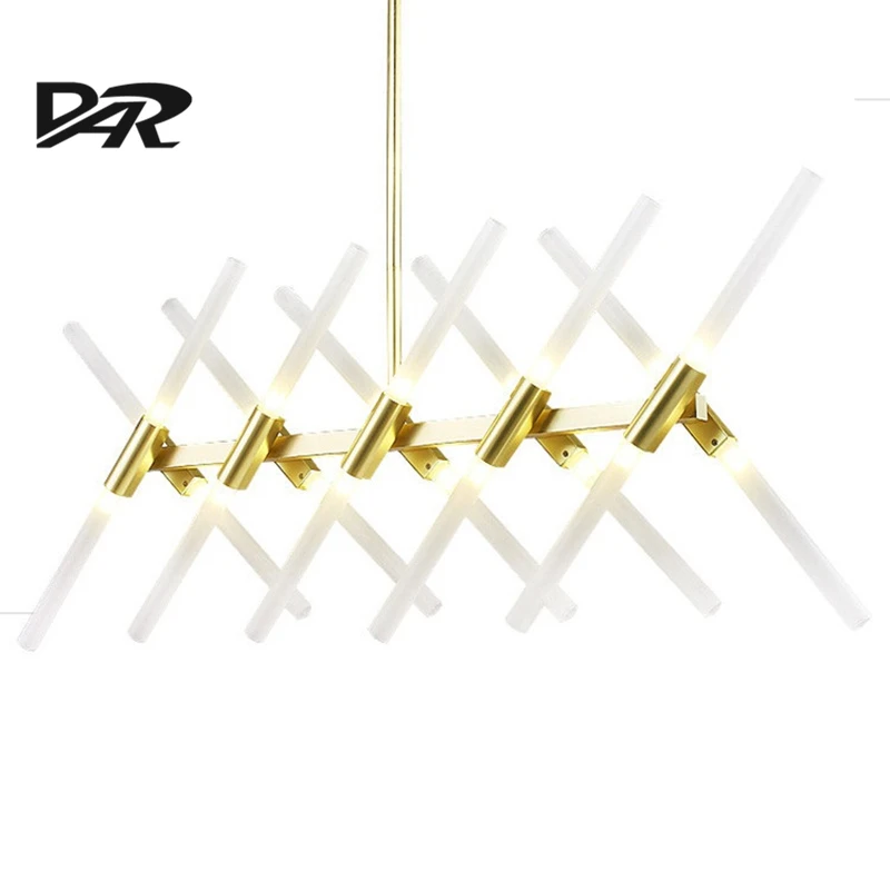 

Modern LED Chandelier Light G9 Art Deco Gold / Black Lustre Branch Lamp Pendientes Kroonluchter Lampadario Moderno Home Lighting