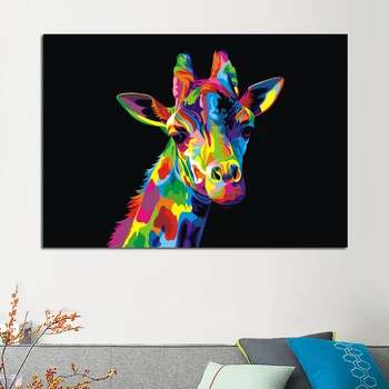 

Modern Abstract Art Animal Posters and Prints Giraffe,Dog,Bird Canvas Painting Wall Pictures For Living Room Cuadros Home Decor