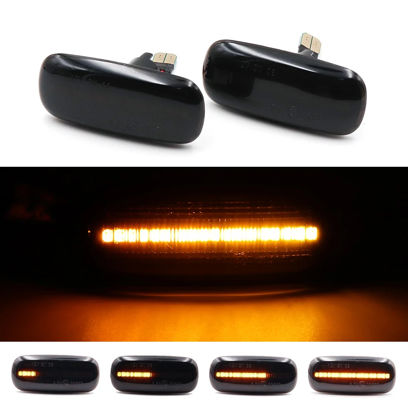 

Niscarda 2X Amber Dynamic Flowing Sequential Blinker Side Marker Turn Signal LED Light For A3 S3 8P A8 D2 99-02 TT 8N