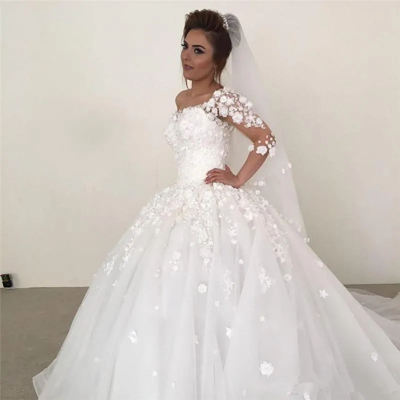 2-sleeve-lace-3d-floral-appliques-sweep-train-plus-size-formal-bridal-gowns (1)_