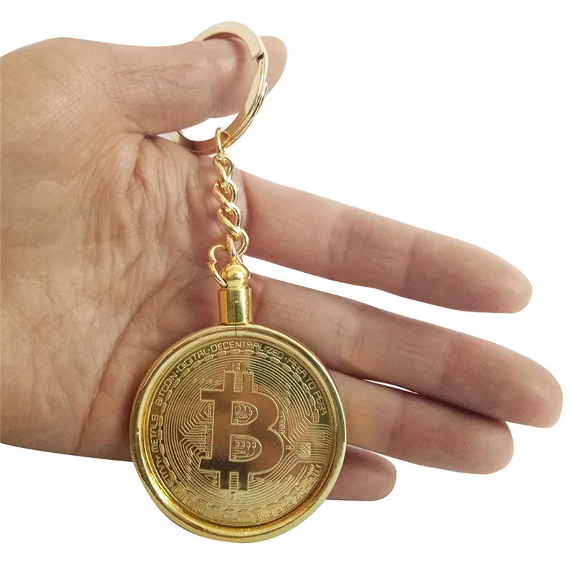 Gold Plated Bitcoin Coin Collectible Gift BTC Coin Art Collection