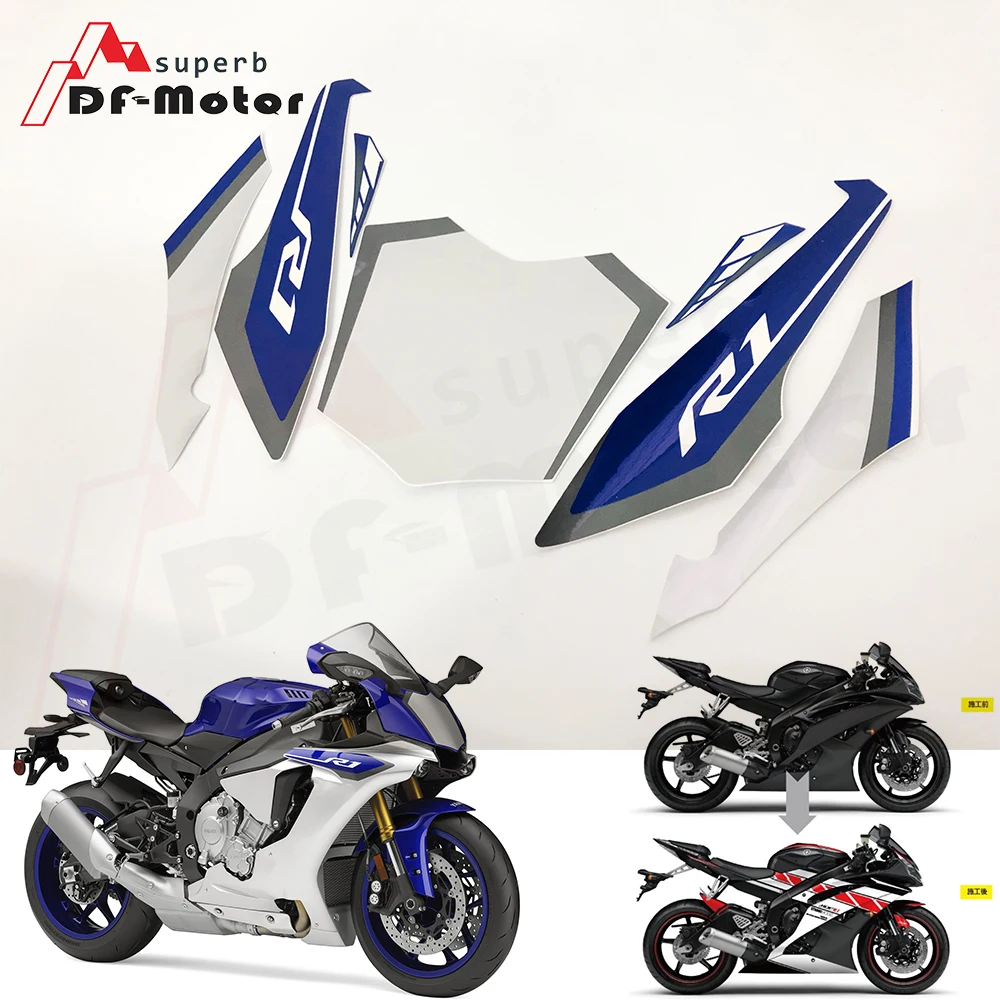 Трафаретная печать наклейка обтекатель для мотогонок наклейки мотоцикла Yamaha YZF R1