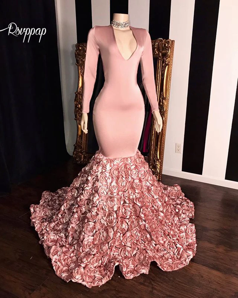 black prom dress with pink flowers