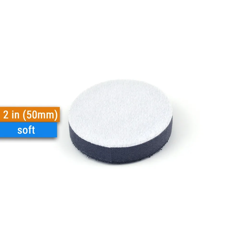 2 Inch (50mm) Assorted Grits Silicon Carbide Hook&Loop Sanding Discs+ 6mm Backing Pad + Foam Interface Pad for Wet/Dry Sanding