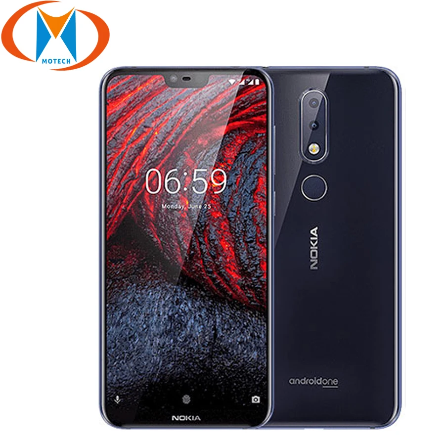 Оригинальный мобильный телефон Nokia X6 5 8 &quot Восьмиядерный процессор Snapdragon636 4G LTE 4