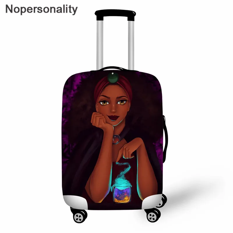 Чехол для багажа с рисунком афро-девушки, аксессуары для путешествий в африканском стиле, эластичный чехол на колесиках, чехол для костюма 18-32 дюйма - Цвет: Z5152