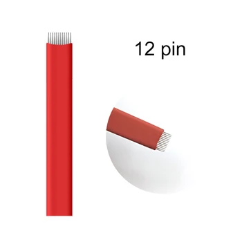 

30pcs Microblading Flat 12 Tattoo Needles Disposable Manual Fog Eyebrow Tattoo Pins Microblades Permanent Makeup Tattoo Supplies