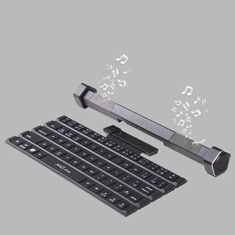 Портативный XII беспроводной складной рулон-назад Bluetooth динамик клавиатура Интеллектуальный магнитный переключатель домашний офис для iPad телефона