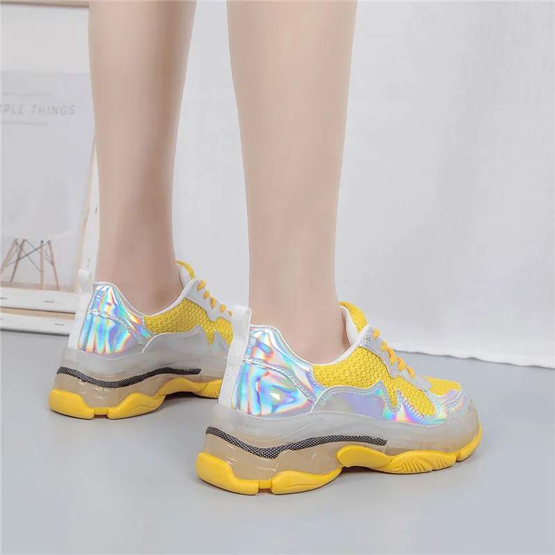 

New 2019 Women Sneakers Fashion Casual Shoes Woman Comfortable Breathable Flats Female Platform Sneakers Chaussure Femme