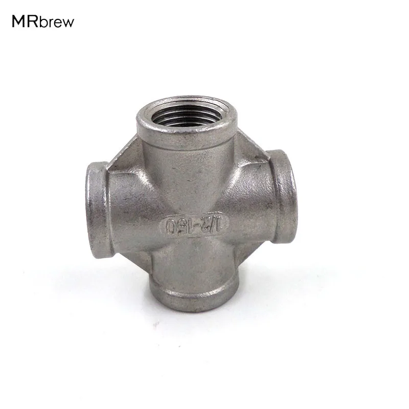 

New Stainless Steel 304 Cross - 1/2"BSP, Homebrew Hardware, Pump fitting