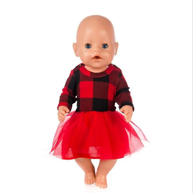 

Born New Baby Doll Clothes Fit 18 inch 43cm Doll Down Dress Yarn Skirt Flamingo Watermelon Accessories For Baby Birthday Gift