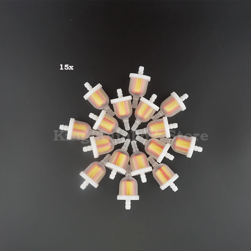 15pcs 1/4" 6mm Hose Motorcycle ATV Scooter Gasoline Filter Clear Inline Gas Fuel |