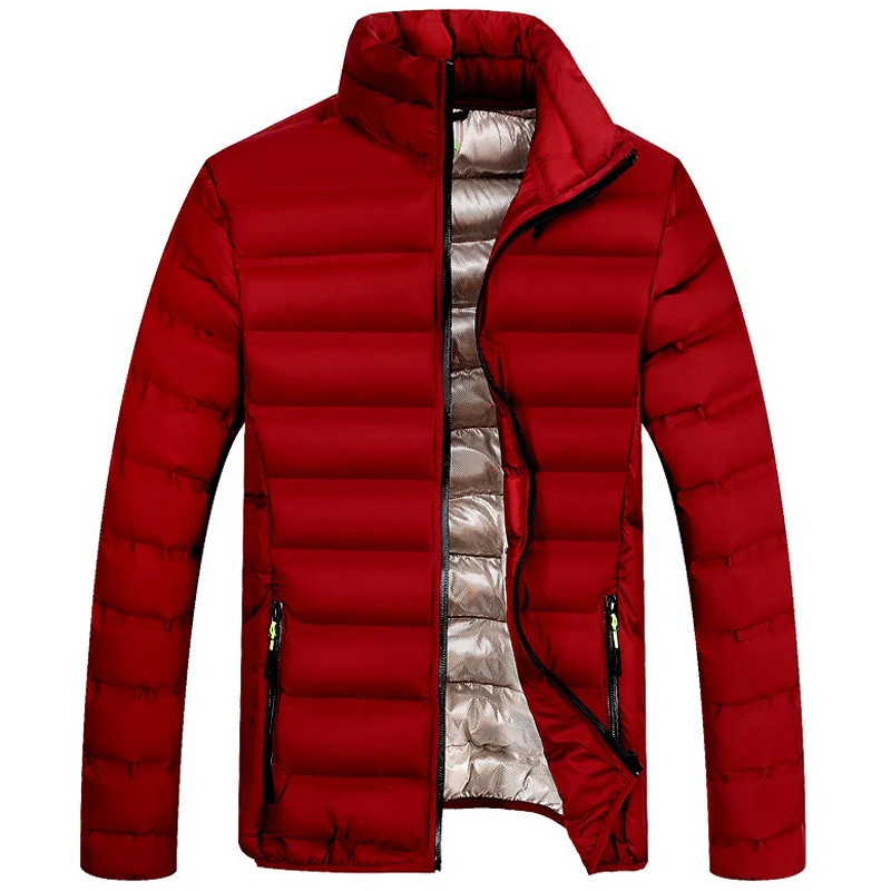 Жутко и boror весна-осень легкий хлопок Мягкий куртка пальто зимняя куртка мужская Военная пиджаки ветрозащитная куртка-бомбер Куртки размер М-4XL - Цвет: red
