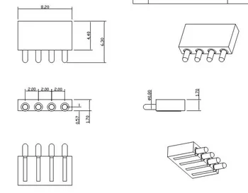 

Tangda pogo pin connector 4PIN POGO PIN side welding connector Free Shipping 8.2x6.3