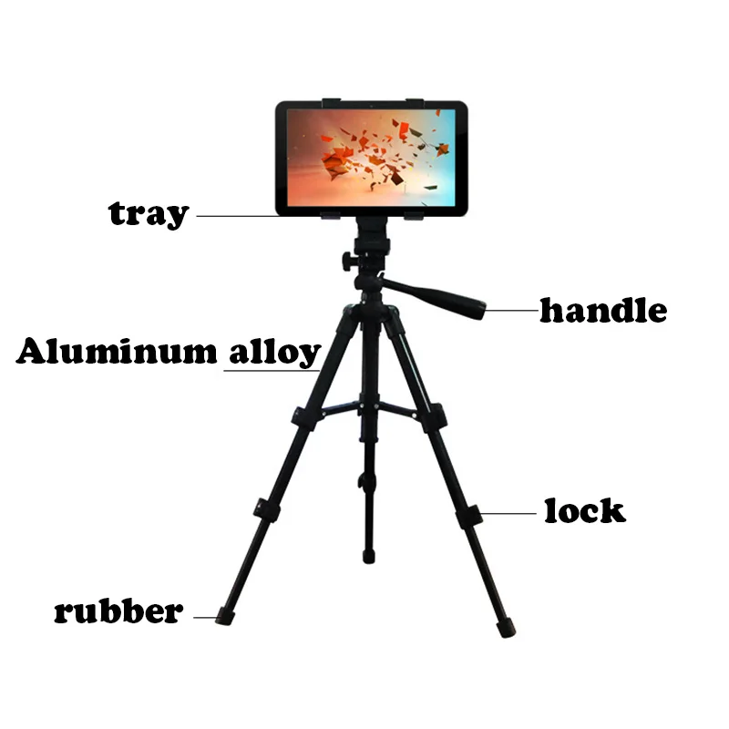Arvin Adjustable Tripod Tablet Holder Stand For IPad Pro Mini Rotation Desktop Camera Clip Bracket