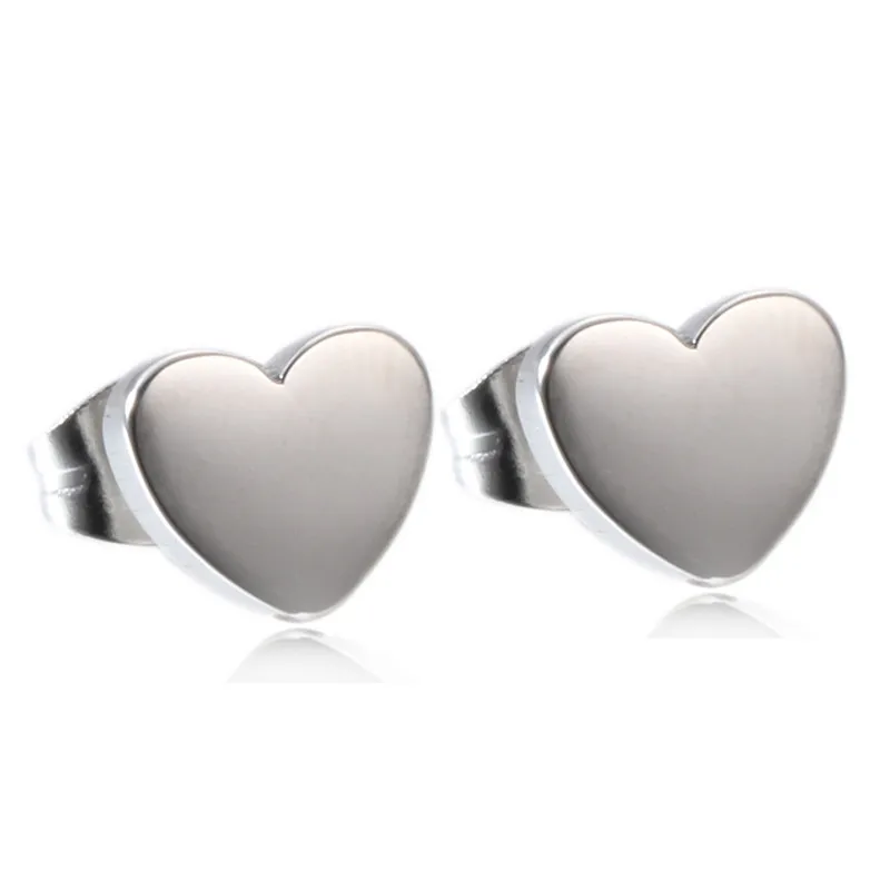 

Modyle Gold & Silver Love Heart Women Stud Earrings Hot sell Stainless Steel Heart Earrings for Women Fashion Jewelry