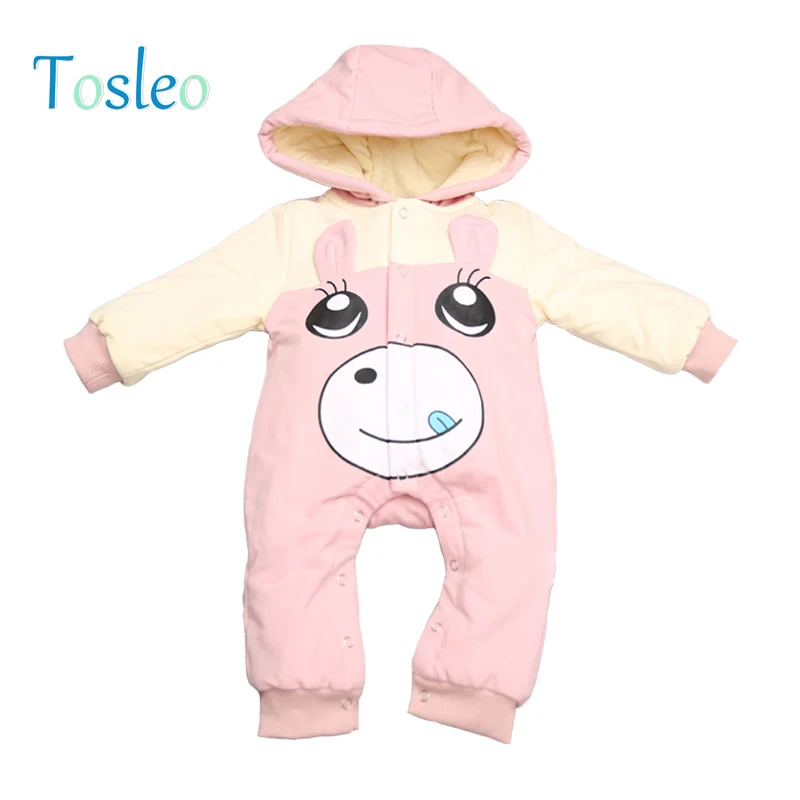 

2018 Tosleo Baby Rompers Cow Printed Baby Clothes Lovely Child Clothes Spring Autumn Infant Clothes Cartons