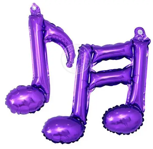 5 шт./лот, музыкальные ноты из фольги, майларовые шары, товары для дня рождения, надувные шары, свадебные украшения, гелиевые шары - Цвет: purple