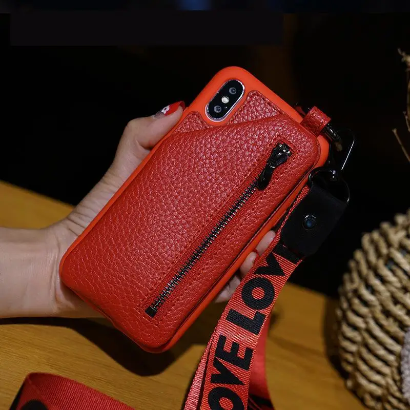 

Leather Phone Case for iPhone X Xr Xs Max Cover Phone Wallet Bag Card Holder Cover Protection Phone Bag Cases for iPhone 7 plus