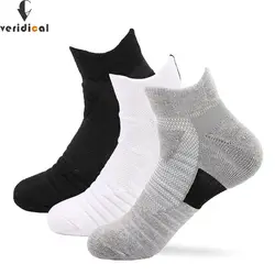 VERIDICAL 3 пар/лот хлопковые мужские Компрессионные носки однотонные сетчатые дышащие носки до щиколотки тапочки meias masculino подарки для мужчин
