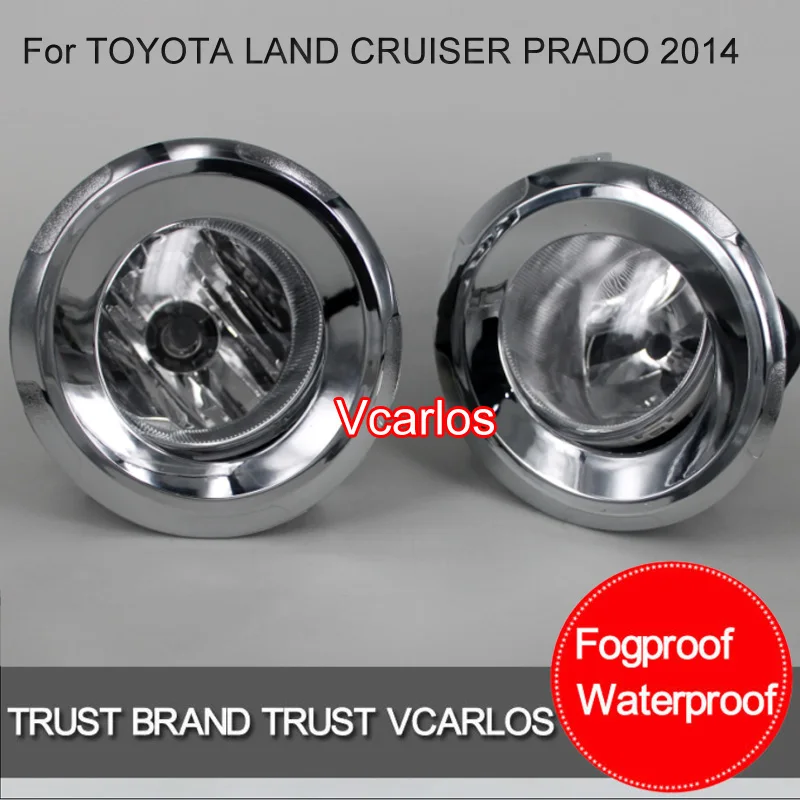 

Vcarlos top quality OEM fog lamp with harness, wiring kit and switch for Toyota land cruiser prado 2014