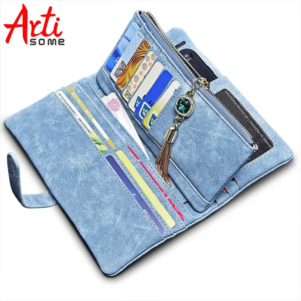 

ARTISOME Leather Wallet Female Case For iPhone 5S 5 SE 6 6S 7 Phone Bag Case Wallet Women Purse Card Holder Passport Cover Coque