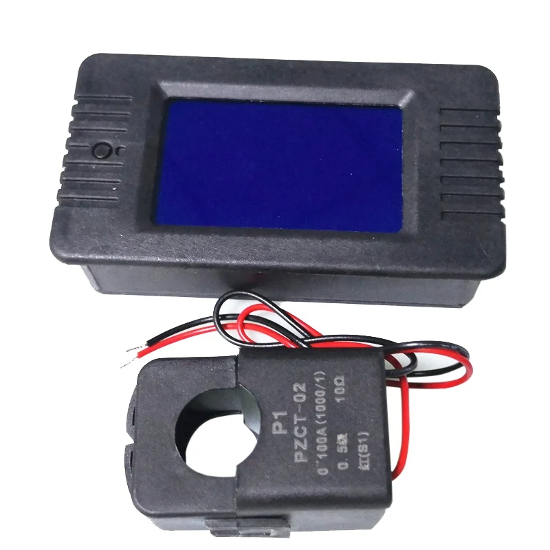 

AC 6 In1 220V 100A Single Phase Digital Panel Ampermeter Volt Watt Kwh Power Factor Meter With Split CT