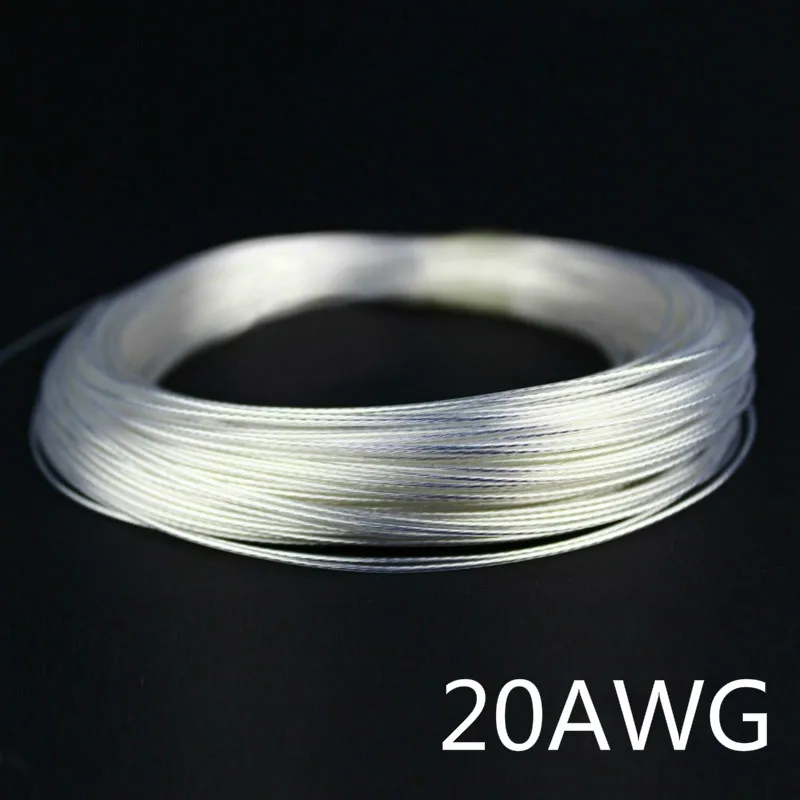 

10/50/100 meters Silver Plated 20AWG Teflon Wire OD 1.5mm High temperature line computer power transformation line 7 Colors