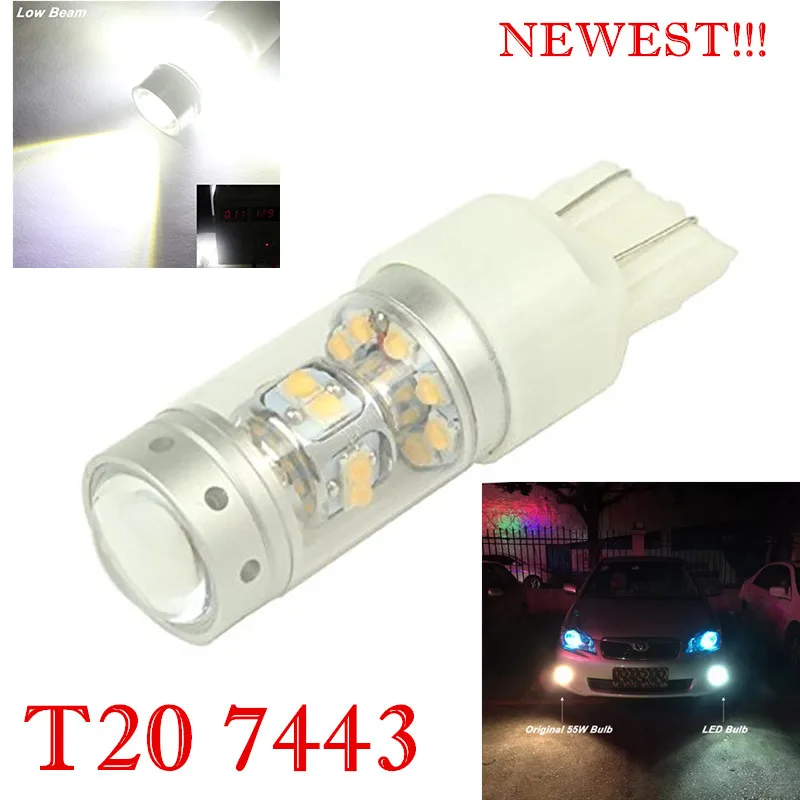 2x высокое Мощность 28SMD 5 Вт Chips140W 1000LM для Toyota HIACE 2013 + DRL Замена 7443 W21W проектор