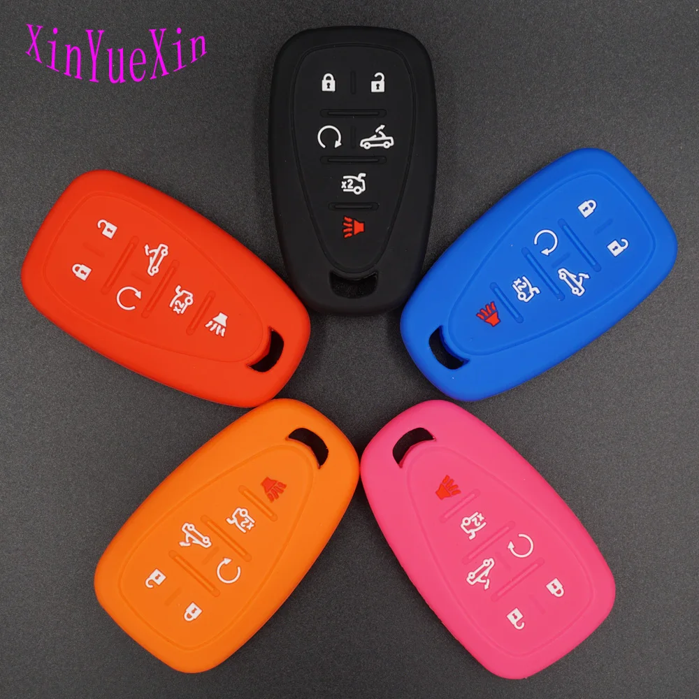 Xinyuexin Silicone Car Key Cover FOB Case For Chevrolet Chevy Camaro