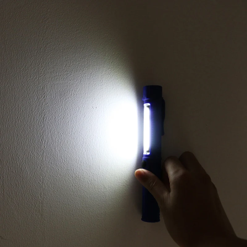 Portable Mini Maintenance flashlight Magnet adsorption COB LED Multifunction Working Inspection Light Penlight Lamp AAA battery (7)