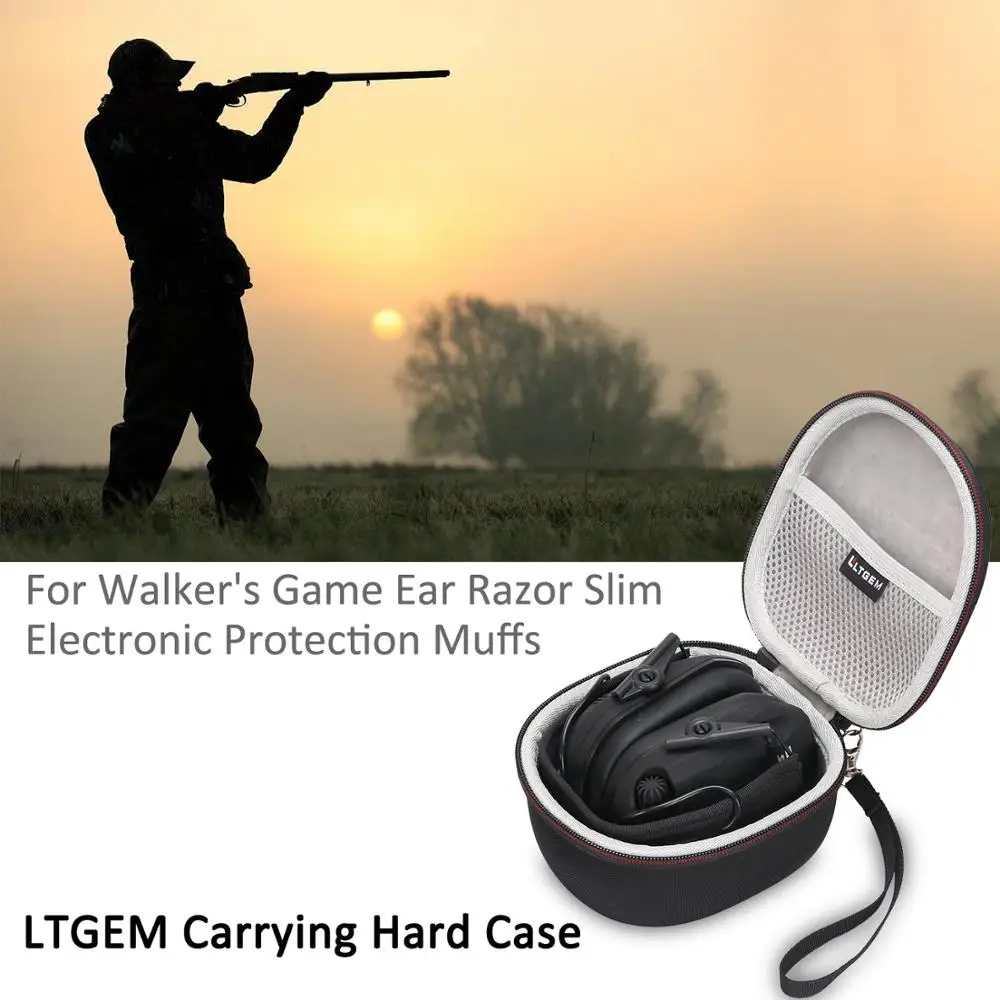 

LTGEM Hard EVA Travel Carrying Case for Walker's Game Ear Razor Slim Electronic Muff Storage Case Bag