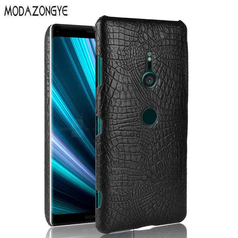 Для Sony Xperia XZ3 чехол Роскошный PU кожаный твердый пластиковый на заднюю панель для