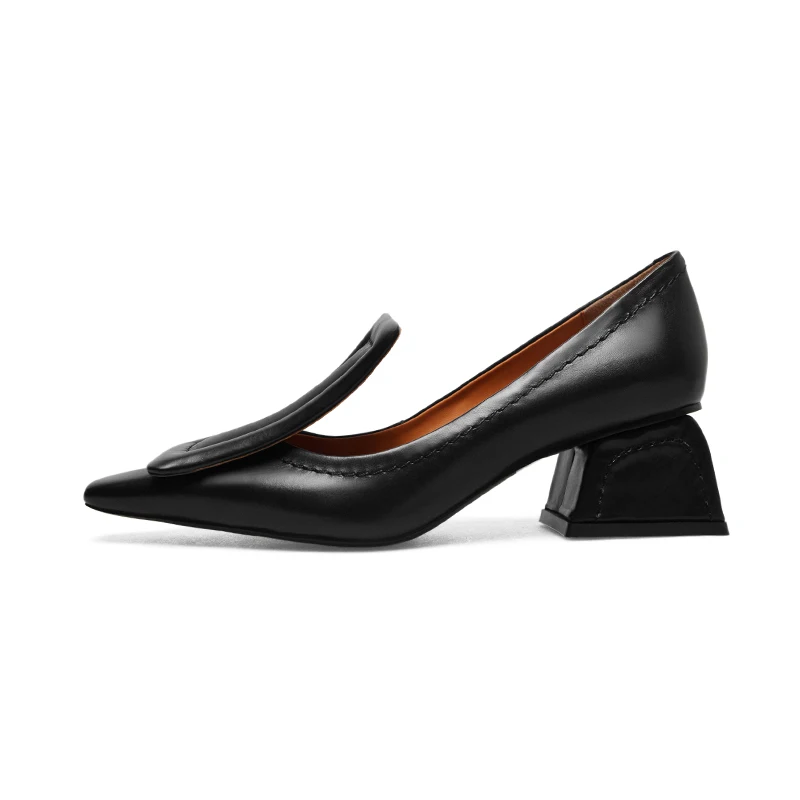 WETKISS/ г., модные дизайнерские туфли на высоком каблуке женские туфли-лодочки из натуральной кожи с квадратным носком женская обувь