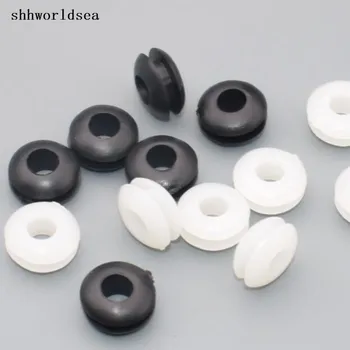 

shhworldsea 1000pcs double size Inner diameter 12mm black Rubber Grommets ring