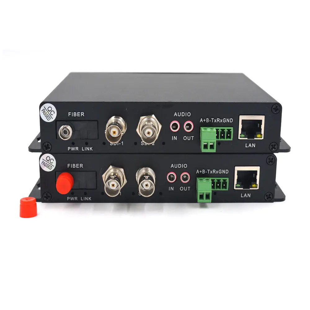 

HD-SDI Video/Audio/Data Fiber Optical Media Converters TX / RX, LC 1310/1550