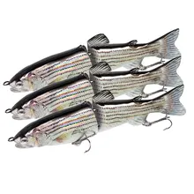 1PCS 18CM 66G Sliver 2-Phase Faux Arduous Bait Rocking Ring Beads Fishing Gravity Switch System Fishing Lure For Sea Fishing