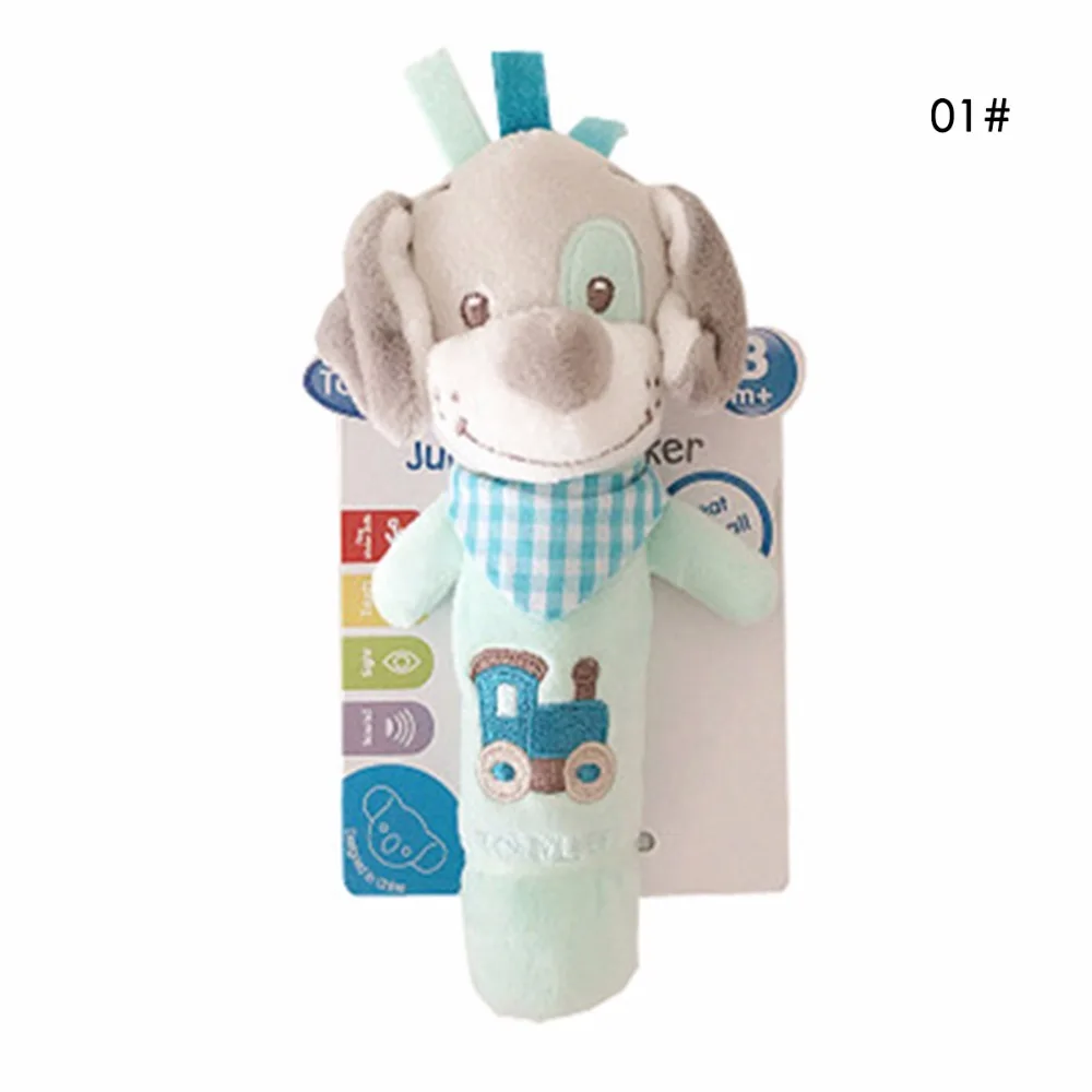 Newborn Baby Toys 0-12 Months Cartoon Animal Owl/Elephant Baby Boy Girl Rattles Hand Bell Sound Infant Toddler Plush Toys