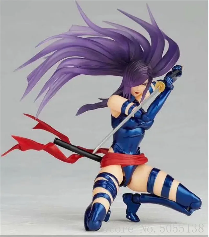 

Amazing Yamaguchi Revoltech Marvel Psylocke Action Figure No.010 X-Men Elizabeth Braddock PVC Collectible Model Toy