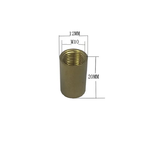 4 шт./лот M10 резьба полые трубки латунь цилиндр с муфта конвейера латунь лампы фурнитура освещение аксессуары - Характеристики: D12x20mm
