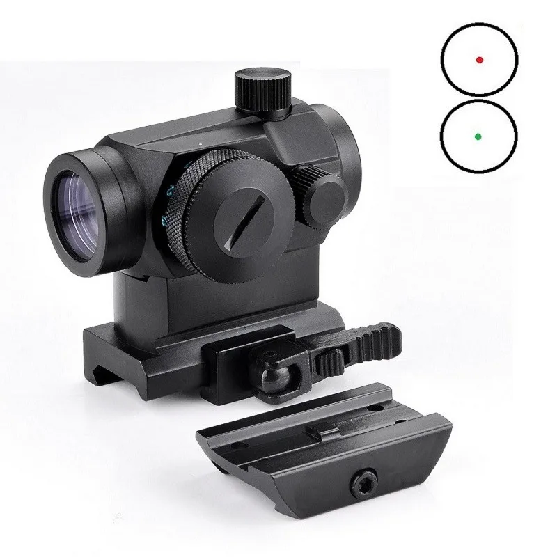 2016-New-Tactical-Mini-Micro-1X24-Reflex-Red-Green-Dot-Scope-Sight-with-QD-Quick-Riser